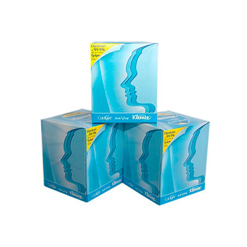 Pañuelo Facial Kleenex® Antiviral Cubo 89353