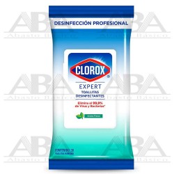 Clorox Toallitas Desinfectantes Expert Aroma Fresco Flowpack 30 toallas