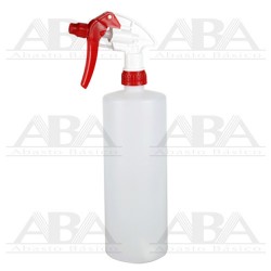 Atomizador uso rudo reforzado rojo con botella cilíndrica 930 ml.