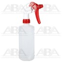 Atomizador uso rudo reforzado rojo con botella cilíndrica 500 ml.