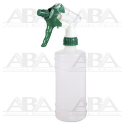 Atomizador uso rudo reforzado verde con botella cilíndrica 500 ml.