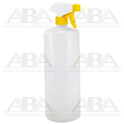 Atomizador estándar amarillo con botella cilíndrica 930 ml.